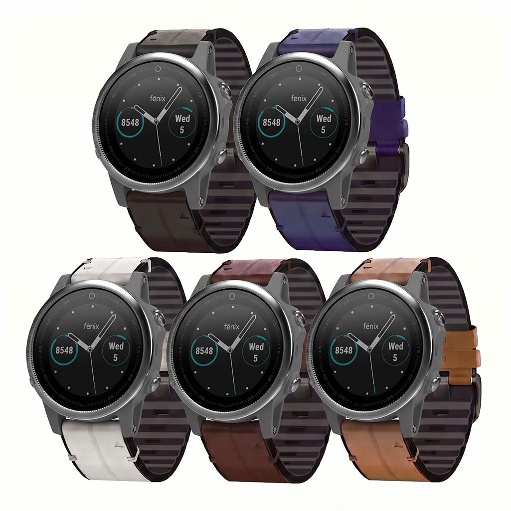 Leather Garmin Fenix 5S Bands Replacement Quick Change (20mm)