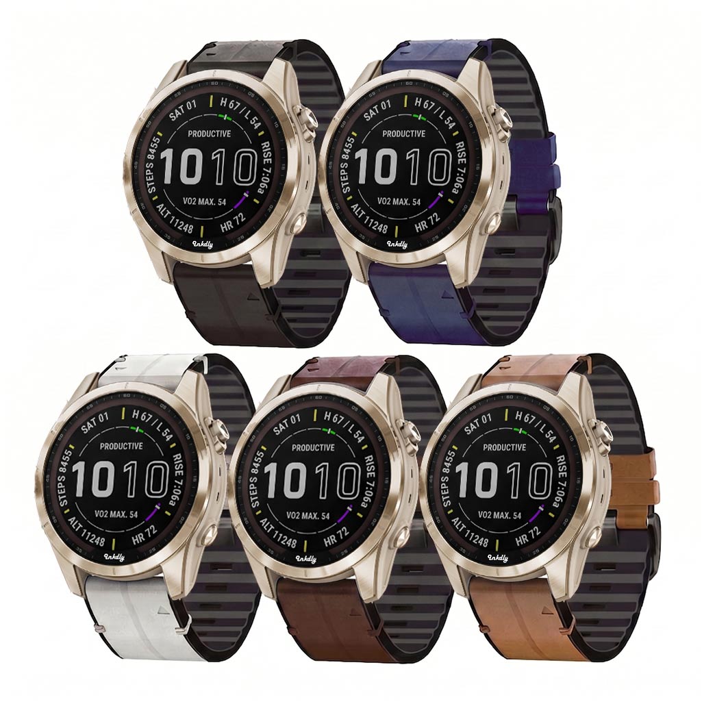 Leather Garmin Fenix 7S Bands Replacement Quick Change (20mm)