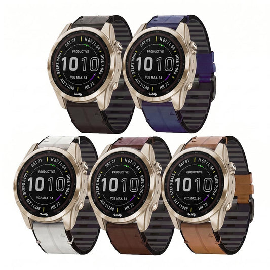 Leather Garmin Fenix 7S Bands Replacement Quick Change (20mm)