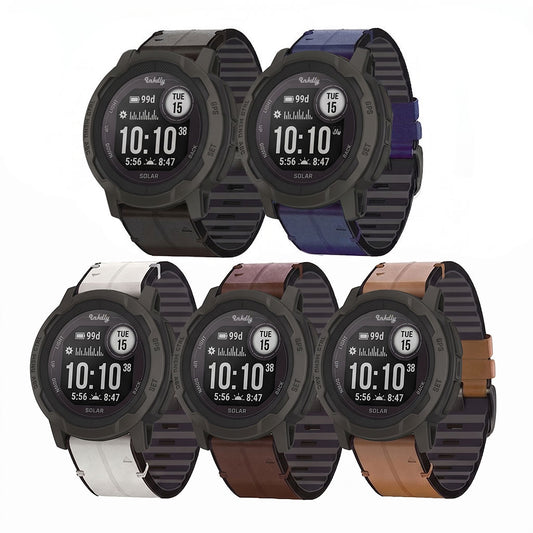 Leather Garmin Instinct 2 Bands Replacement Quick Change (22mm)