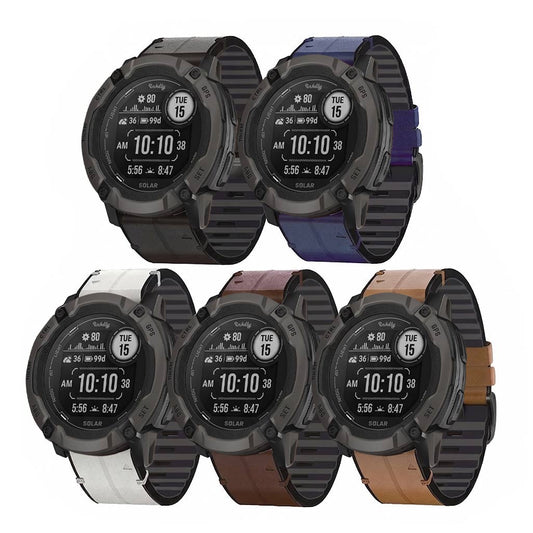 Leather Garmin Instinct 2X Solar Bands Replacement Quick Change (26mm)