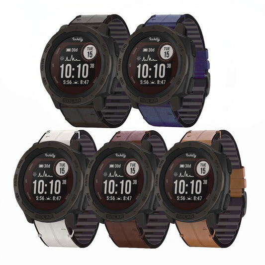 Leather Garmin Instinct Bands Replacement Quick Change (22mm)