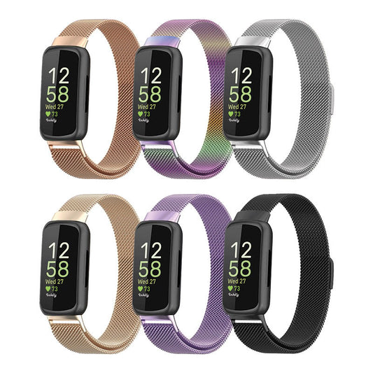 Milanese Fitbit Inspire 3 Band Replacement Magnetic Lock   