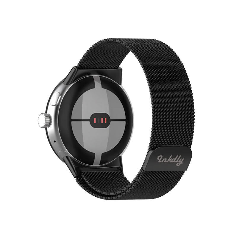 Milanese Google Pixel Watch 1 Band Replacement Magnetic Lock (41mm) Black Night