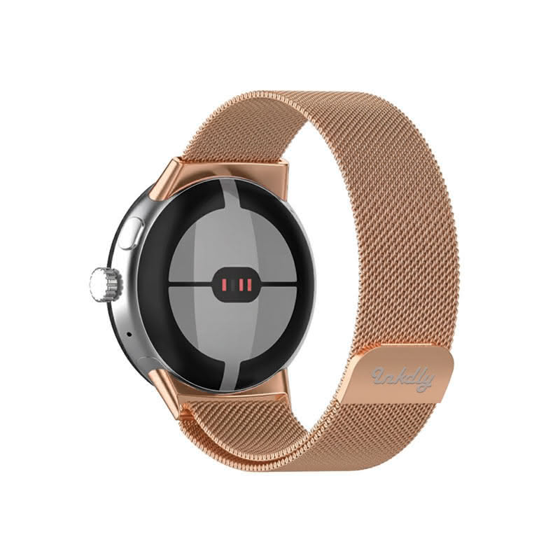 Milanese Google Pixel Watch 1 Band Replacement Magnetic Lock (41mm) Rose Gold