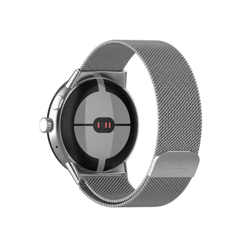 Milanese Google Pixel Watch 1 Band Replacement Magnetic Lock (41mm) Silver Steel