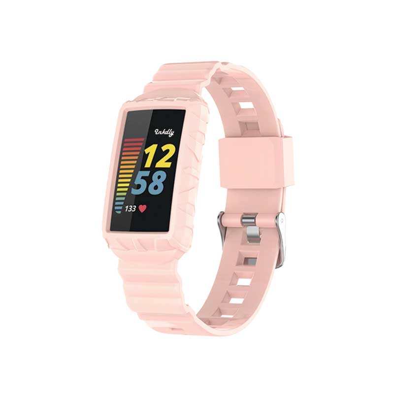 Retro Fitbit Charge 5 Bands Replacement Straps Light Pink  