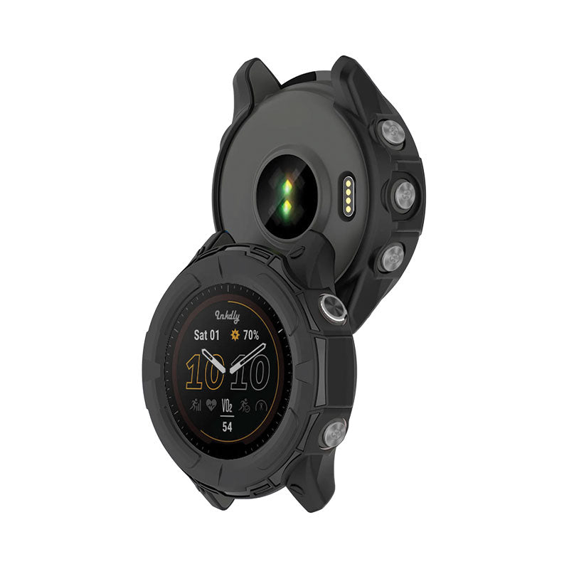 Rugged Garmin Forerunner 955 Protective Cover Case Black