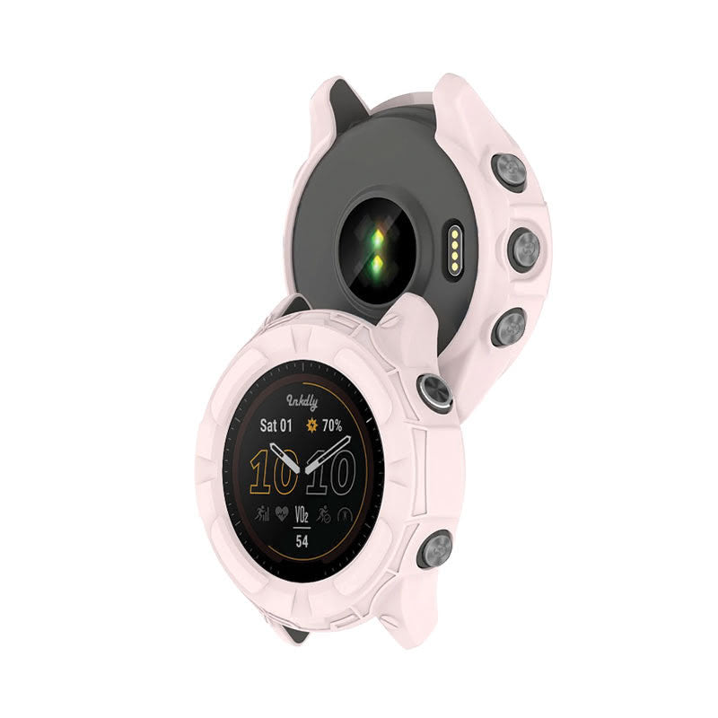 Rugged Garmin Forerunner 955 Protective Cover Case Light Pink