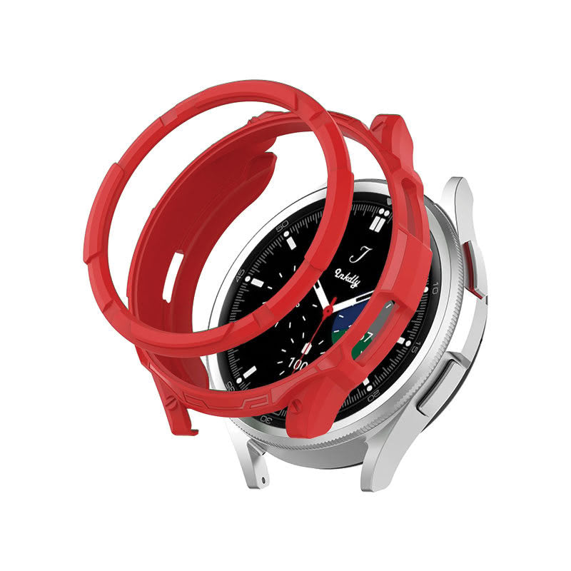 Rugged Samsung Galaxy Watch 4 Protective Cover Case 42mm Classic Watch Red