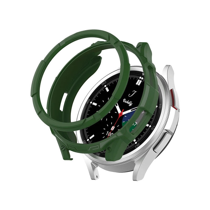 Rugged Samsung Galaxy Watch 4 Protective Cover Case 42mm Classic Watch Green