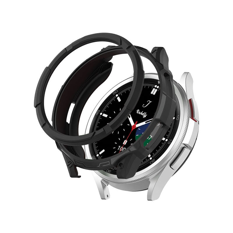 Rugged Samsung Galaxy Watch 4 Protective Cover Case 42mm Classic Watch Black