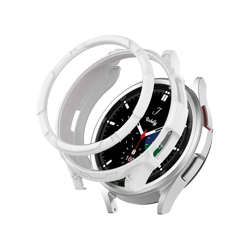 Rugged Samsung Galaxy Watch 4 Protective Cover Case 42mm Classic Watch White