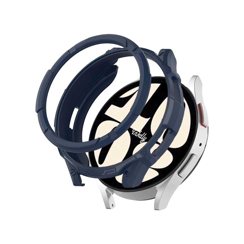 Rugged Samsung Galaxy Watch 6 Protective Cover Case 40mm Watch Midnight Blue