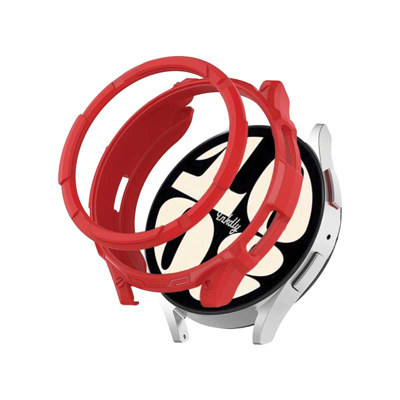 Rugged Samsung Galaxy Watch 6 Protective Cover Case 40mm Watch Red