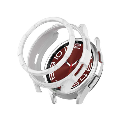 Rugged Samsung Galaxy Watch 6 Protective Cover Case 43mm Classic Watch White