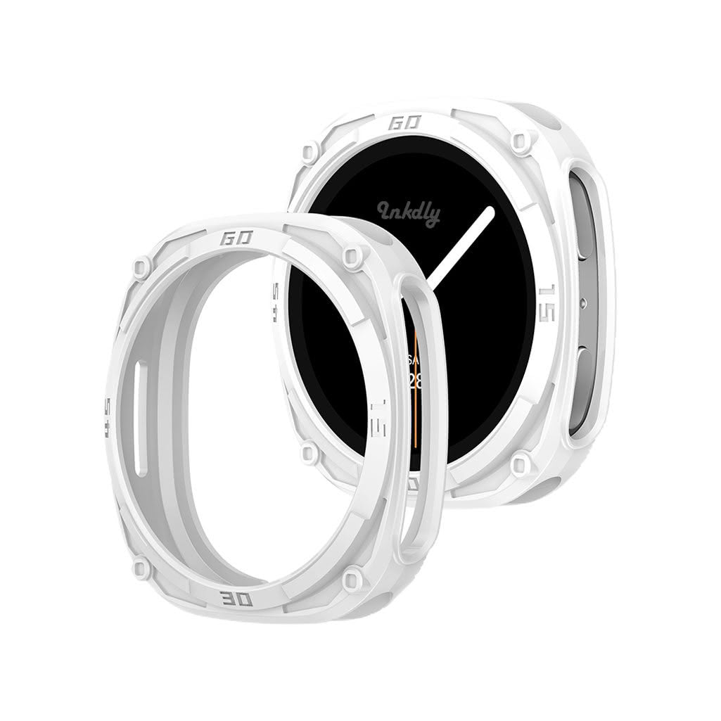 Rugged Samsung Galaxy Watch 8 Protective Cover Case 40mm White