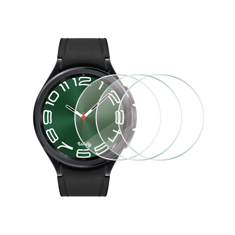 Tempered Glass Samsung Galaxy Watch 6 Screen Protector Kit 33mm Diam For 43mm Classic Watch Clear 3pcs