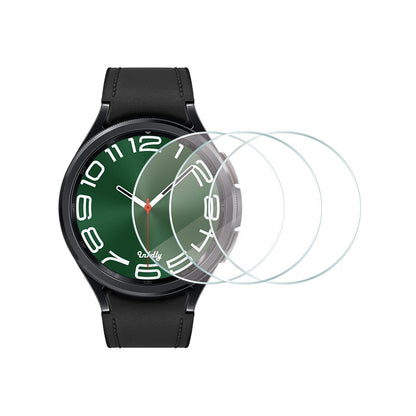 Tempered Glass Samsung Galaxy Watch 6 Screen Protector Kit 33mm Diam For 43mm Classic Watch Clear 3pcs