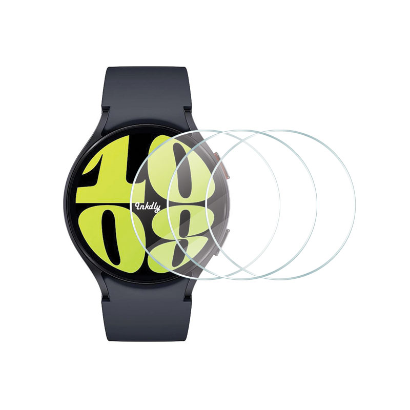 Tempered Glass Samsung Galaxy Watch 6 Screen Protector Kit 37mm Diam For 40mm Watch Clear 3pcs