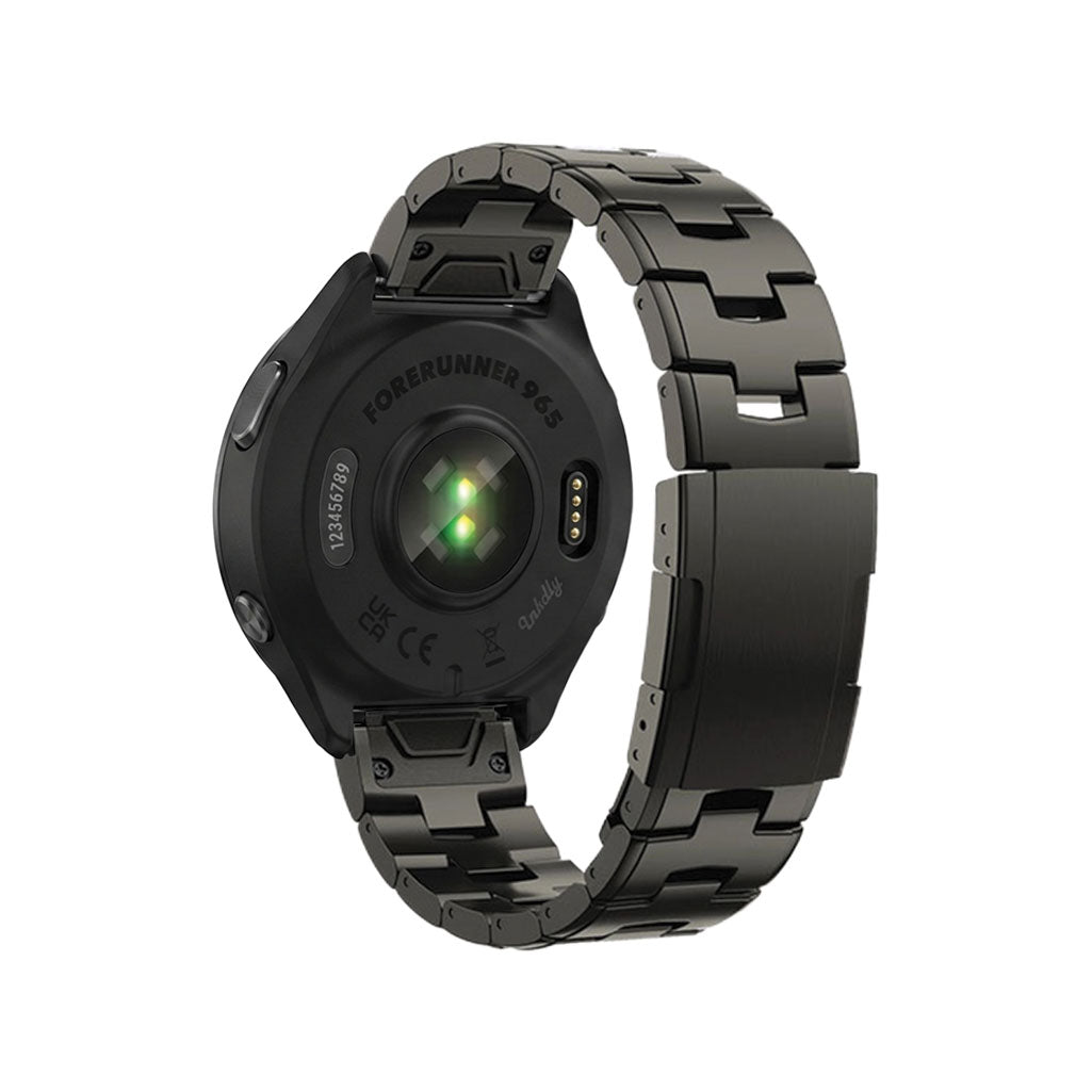 Evo Titanium Garmin Forerunner 965 Bands Replacement Quick Change (22mm) Grey