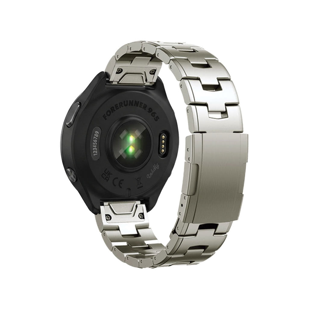 Evo Titanium Garmin Forerunner 965 Bands Replacement Quick Change (22mm) Natural