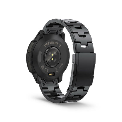 Evo Titanium Garmin Instinct 3 Bands Replacement Straps Quick Change 22mm For 45mm Watch Black