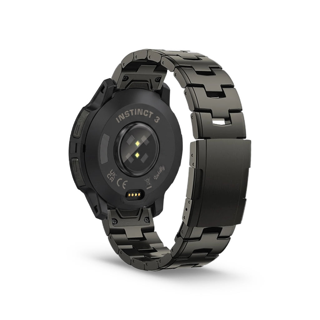 Evo Titanium Garmin Instinct 3 Bands Replacement Straps Quick Change 22mm For 45mm Watch Grey
