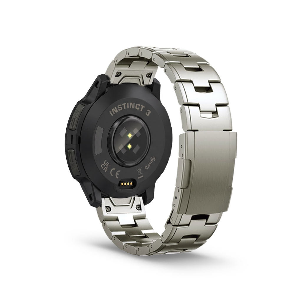 Evo Titanium Garmin Instinct 3 Bands Replacement Straps Quick Change 22mm For 45mm Watch Natural