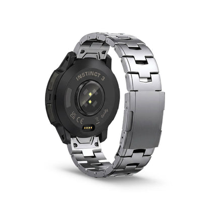 Evo Titanium Garmin Instinct 3 Bands Replacement Straps Quick Change 22mm For 45mm Watch Silver