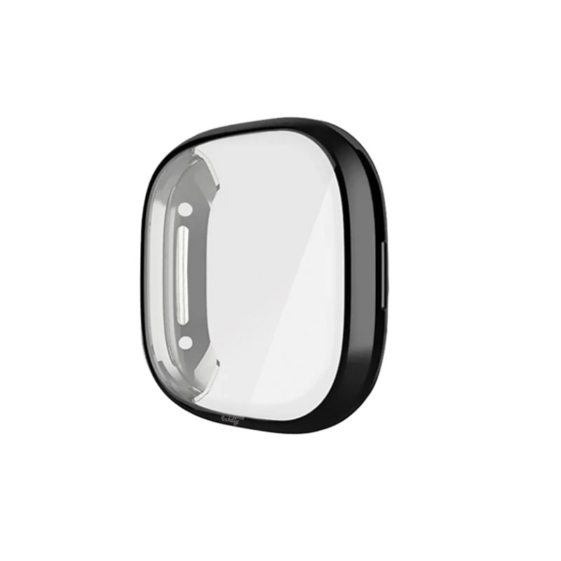 Slimfit Fitbit Versa 4 & Sense 2 Protective Case & Screen Protector Black  