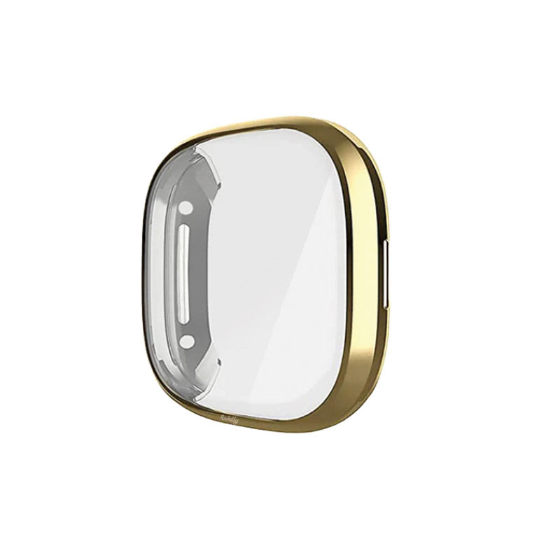 Miimall Custodia Bling compatibile con Fitbit Versa 4/Fitbit Sense 2, [senza pellicola protettiva] Crystal Diamonds Hard PC antiurto all-around cover protettiva per le donne, trasparente