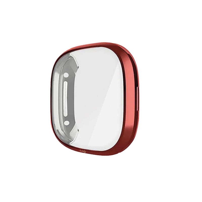 Slimfit Fitbit Versa 4 & Sense 2 Protective Case & Screen Protector Red  