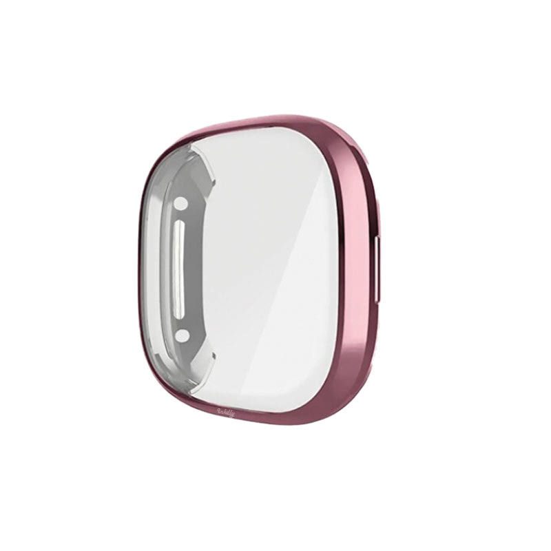 Slimfit Fitbit Versa 4 & Sense 2 Protective Case & Screen Protector Rose Pink  