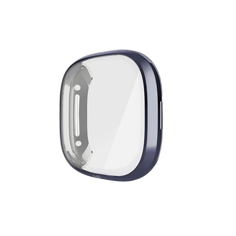 Slimfit Fitbit Versa 4 & Sense 2 Protective Case & Screen Protector Dark Grey  