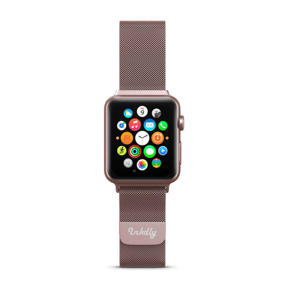 Stainless Milanese Apple Watch Band with Magnetic Lock 38MM/40MM/41MM Rose Pink Series 1 & 2 