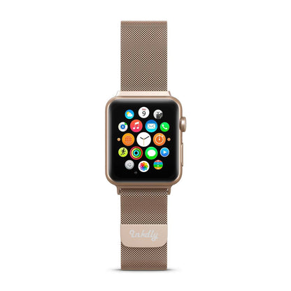 Stainless Milanese Apple Watch Band with Magnetic Lock 38MM/40MM/41MM Rose Gold Mesh 