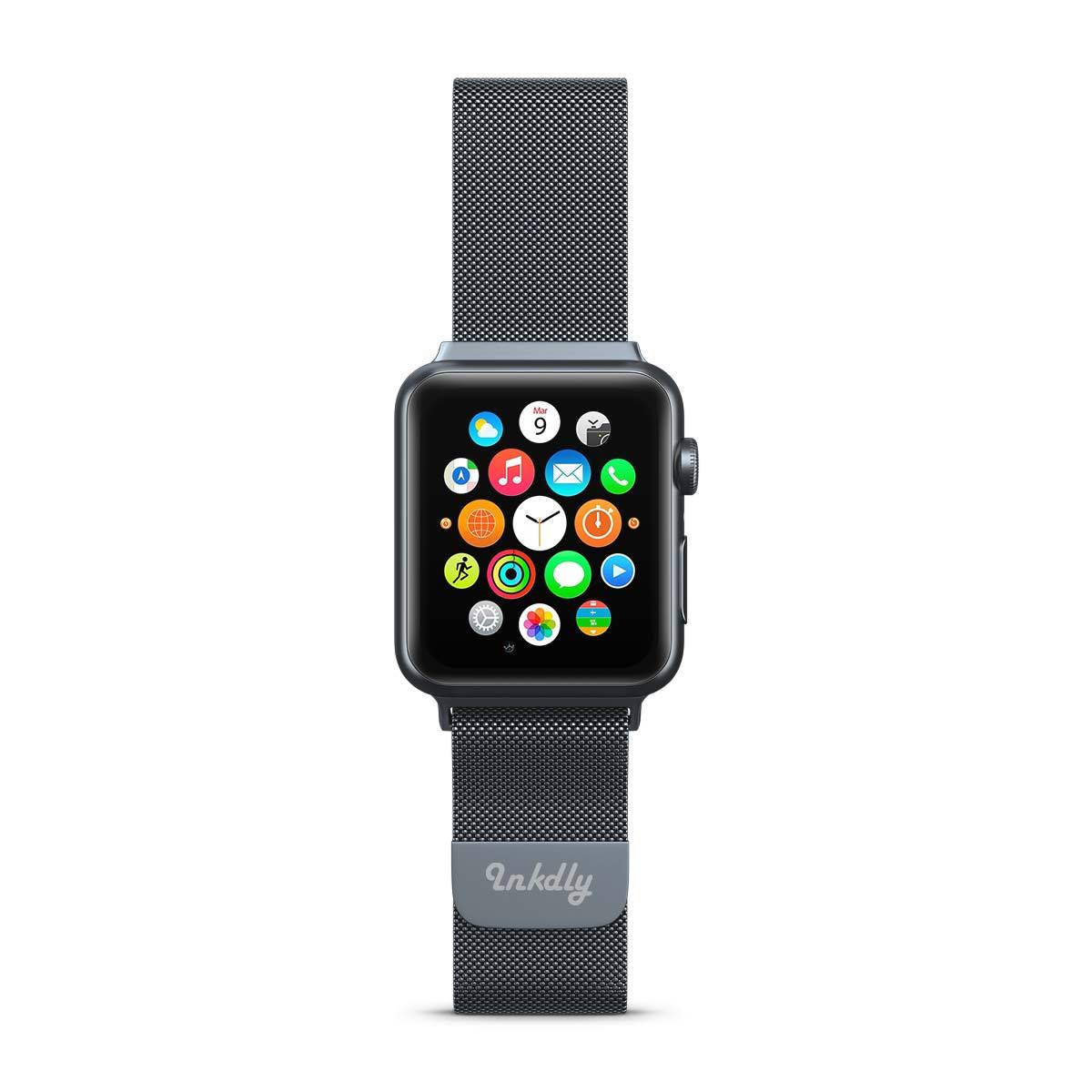 Stainless Milanese Apple Watch Band with Magnetic Lock 38MM/40MM/41MM Space Grey Mesh 