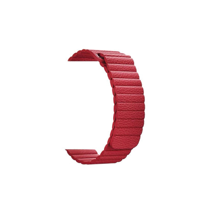 Magnetic Leather Loop Apple Watch Bands Replacement Strap 38MM/40MM/41MM Red 