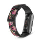 Inkdly Fitbit Charge 3 & Charge 4 Band - Gliterry Spring Small Black 