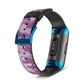 Inkdly Fitbit Charge 3 & Charge 4 Band - Blazing Camouflage Small Blue 