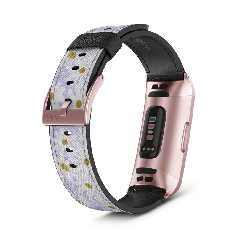 Inkdly Fitbit Charge 3 & Charge 4 Band - Daisy Fields Small Special Edition Rose Gold 