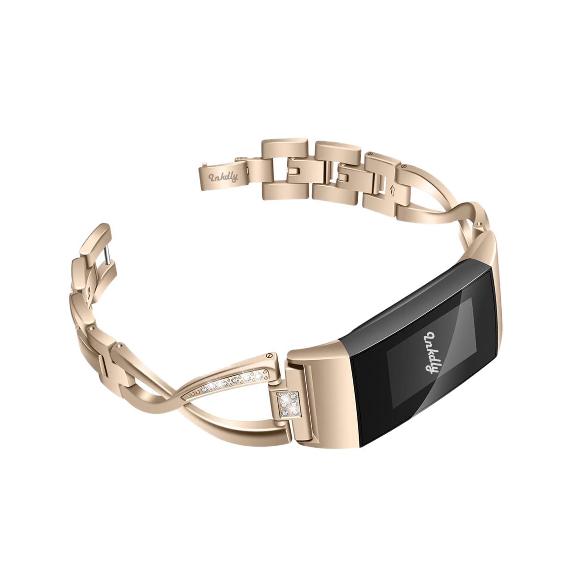 Luxe Fitbit Charge 3 & Charge 4 Band Stainless Bangle Bronze  