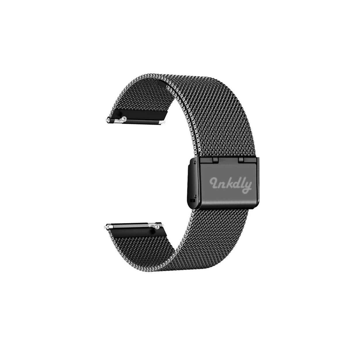 Milanese Fitbit Versa & 2 Band Replacement Quick Release Black Night  