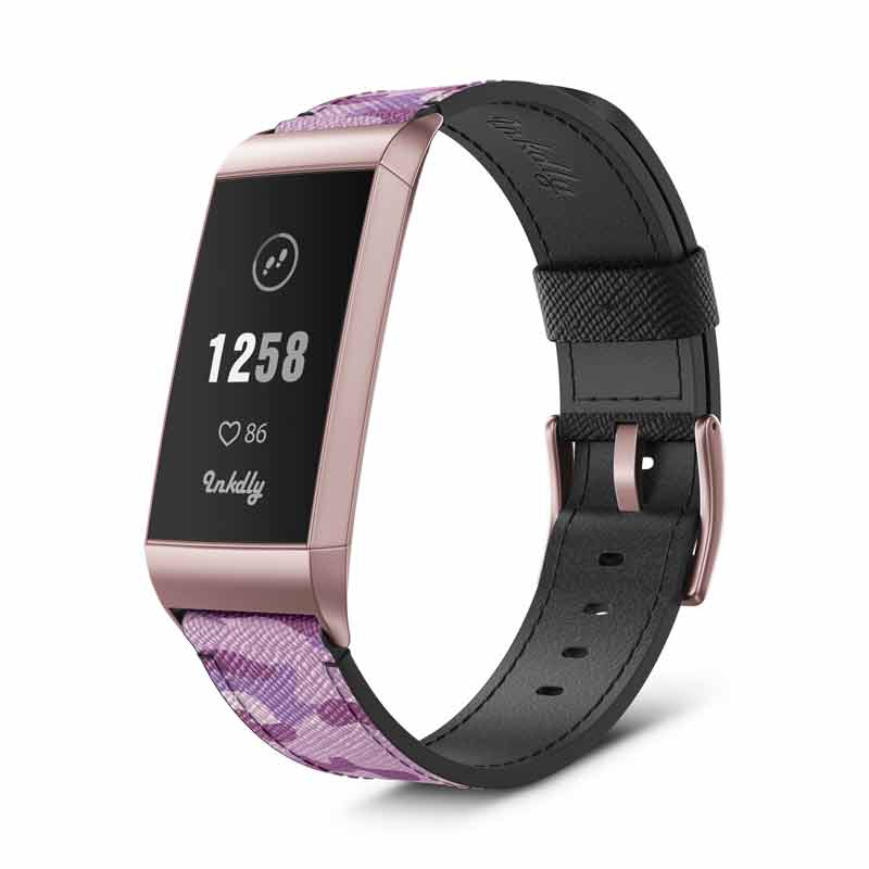 Inkdly Fitbit Charge 3 & Charge 4 Band - Blazing Camouflage   