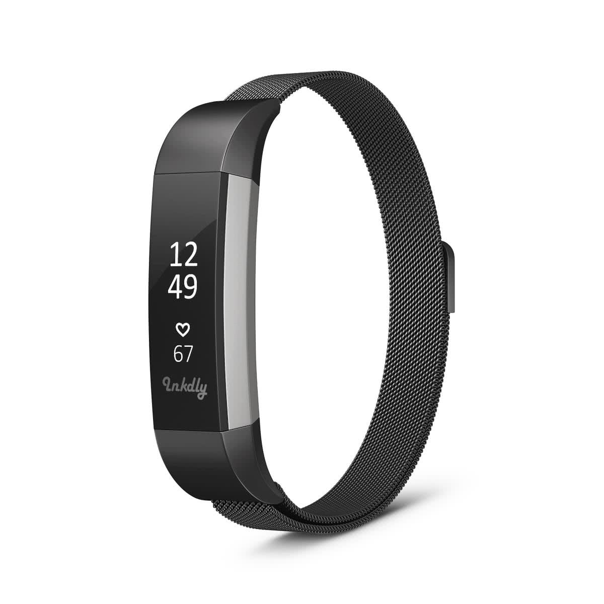 Milanese Fitbit Alta & HR Band Replacement Magnetic Lock Black Night  