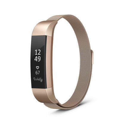 Milanese Fitbit Alta & HR Band Replacement Magnetic Lock Traditional Rose Gold  