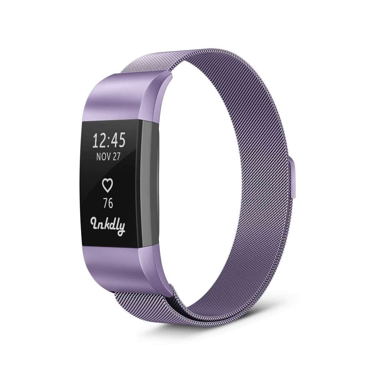 Milanese Fitbit Charge 2 Band Replacement Magnetic Lock Light Purple  