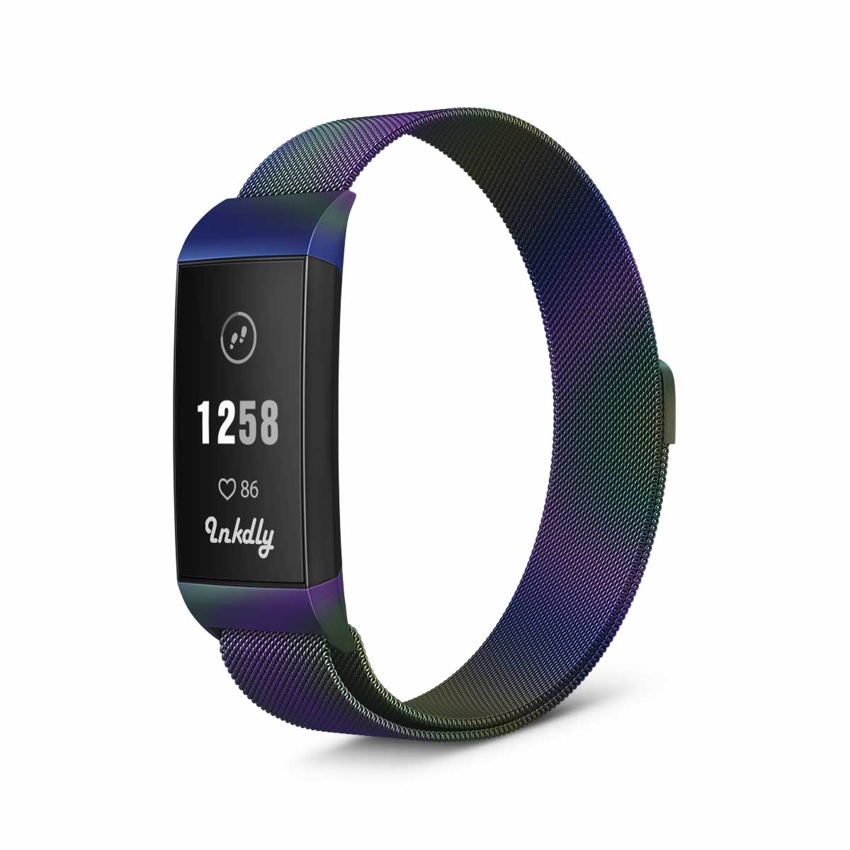 Milanese Fitbit Charge 3 & Charge 4 Band Replacement Magnetic Lock Iridescent  
