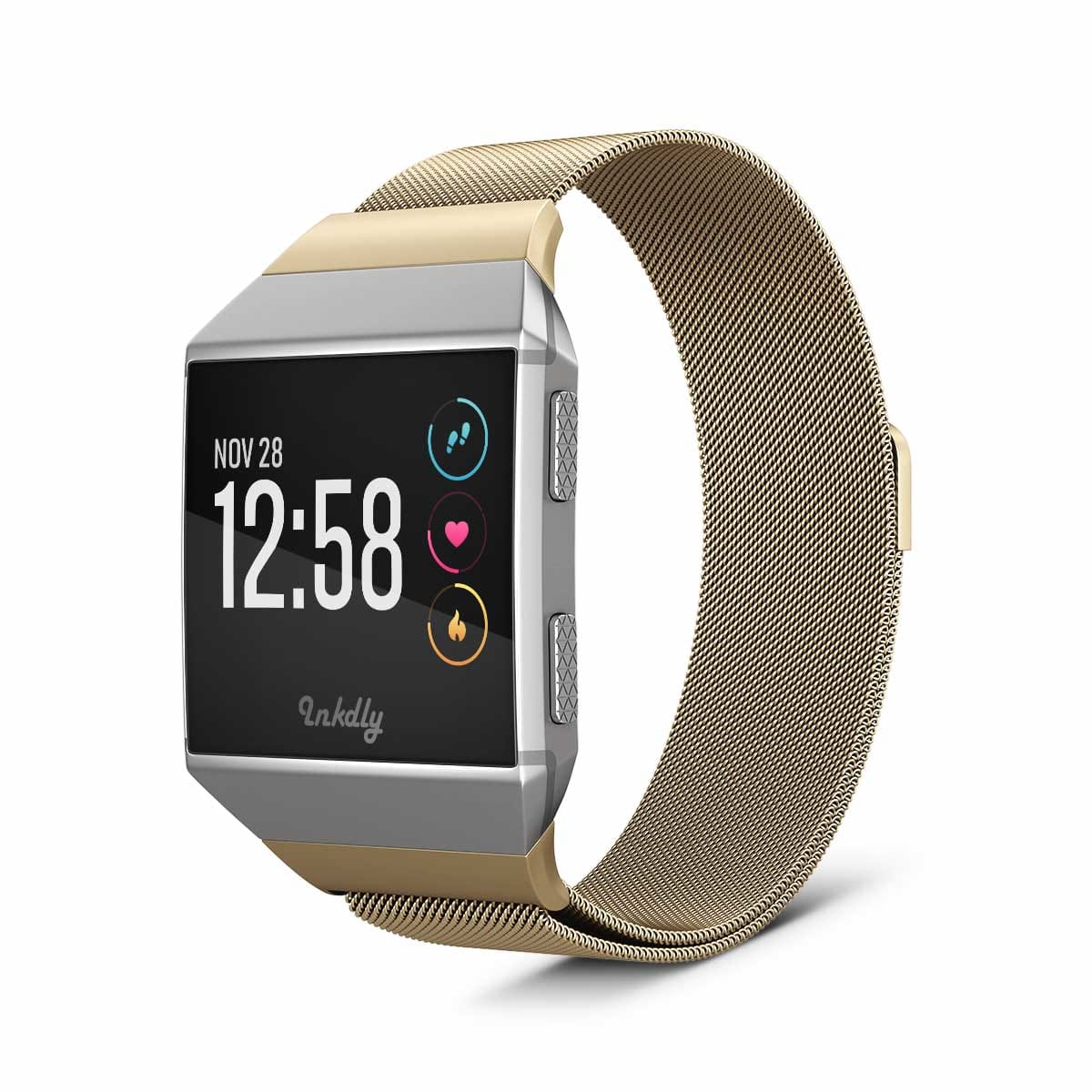 Milanese Fitbit Ionic Band Replacement Magnetic Lock Gold Honour  